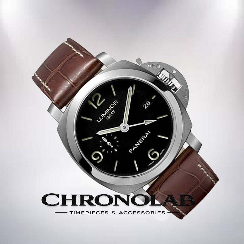 Panerai PAM00320 Luminor GMT automatic men’s watch black dial 44mm