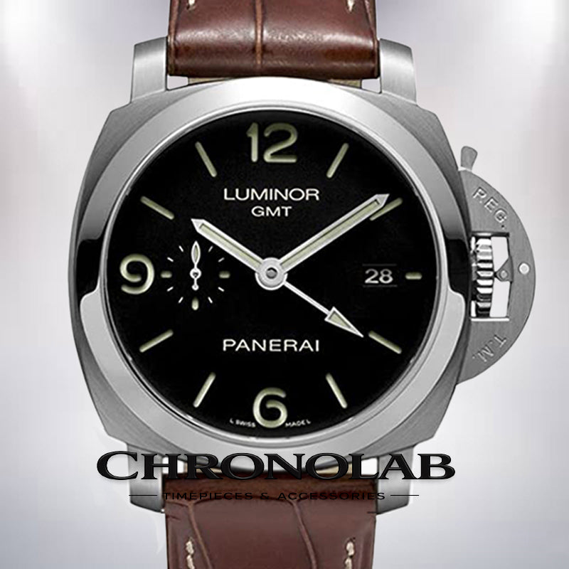 Panerai Luminor GMT PAM00320 men’s 44mm automatic watch with black dial
