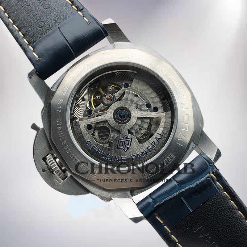 Panerai Luminor GMT PAM01033 Men's 44mm Leather Strap Blue Dial