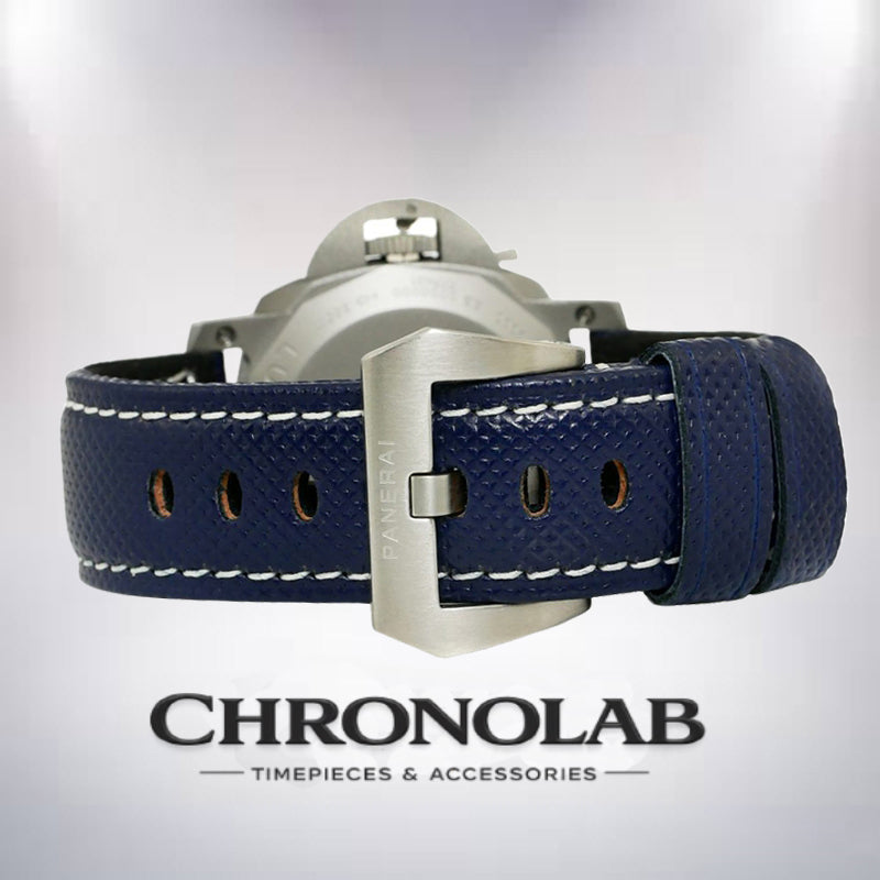 Panerai Luminor Marina PAM1117 Men's 44mm Silver-tone Rubber Band