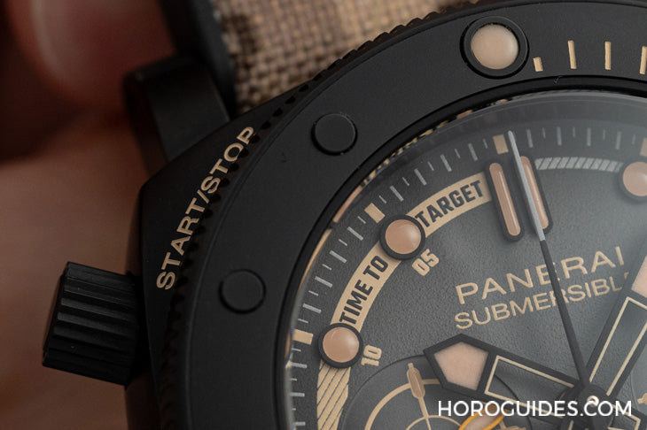 Panerai Navy SEALs Submersible Chrono 47mm replica watch titanium strap and case back – chronolab.gr