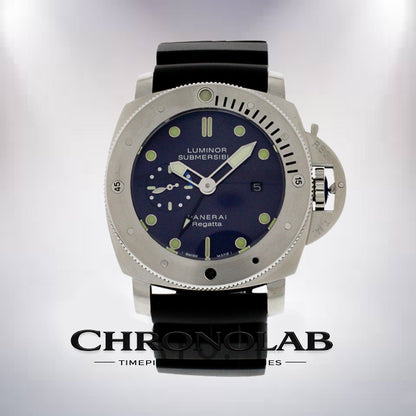 Panerai Luminor Submersible 47mm PAM00371 replica blue dial rubber band automatic watch – chronolab.gr