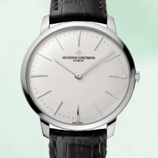 Patrimony 81180000G-9117 Replica Men Leather Strap SS 42mm