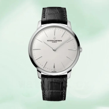 Patrimony 81180000G-9117 Replica Men Leather Strap SS 42mm