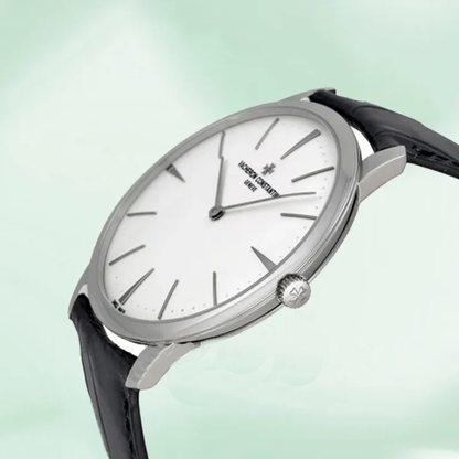 Patrimony 81180000G-9117 Replica Men Leather Strap SS 42mm