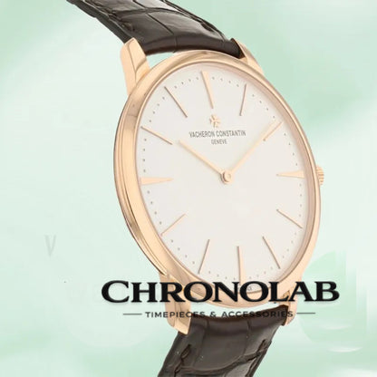 Patrimony 85180/000R-9248 Replica Men Leather Strap Rose Gold 42mm