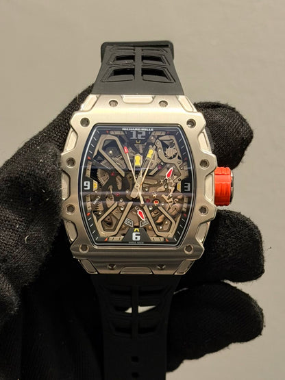 Richard Mille RM 055 Bubba Watson Skeleton Titanium - Black Rubber Strap