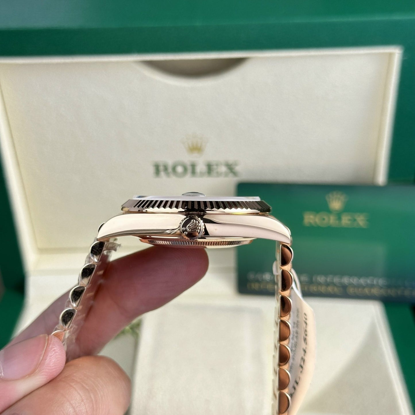 Rolex Best Replica Watch Day-Date 228235 Eisenkiesel Dial 18K Gold Wrapped GMF 40mm