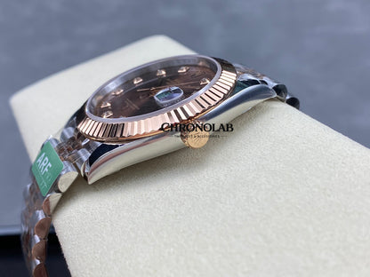Rolex Oystersteel and 18k Everose gold Jubilee bracelet with Easylink comfort extension link for Ref. 126331.