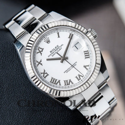 Fluted στεφάνη και κορώνα σε ανδρικό Rolex Datejust 126334 36MM 