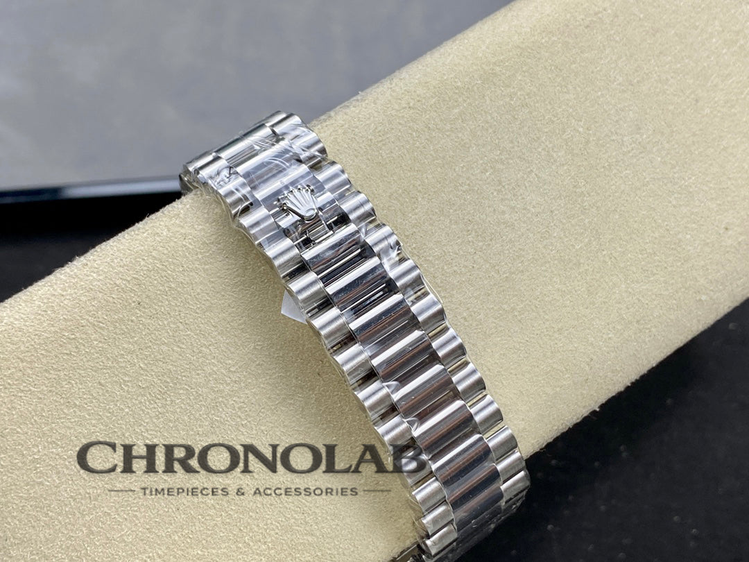 Rolex Day-Date 118239 Black Dial Fluted Bezel 36mm Unisex Replica Watch