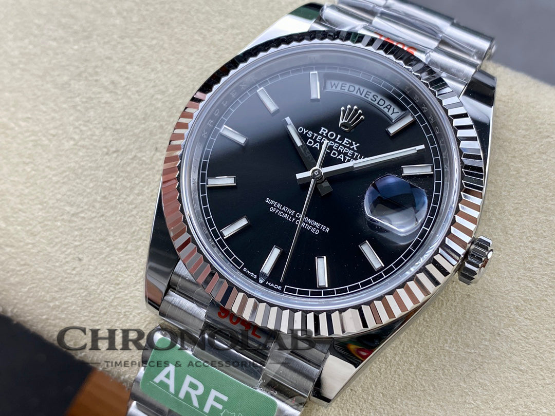 Fluted στεφάνη και κορώνα σε Rolex Day-Date 118239 36mm