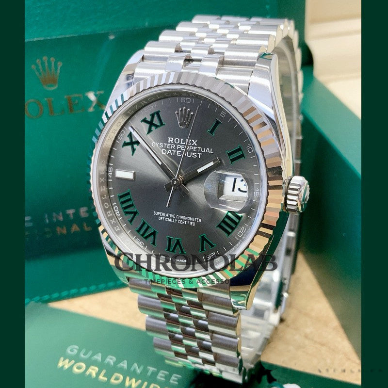 Rolex Datejust 126234 Slate Grey Wimbledon Dial 36MM Unisex Replica Watch
