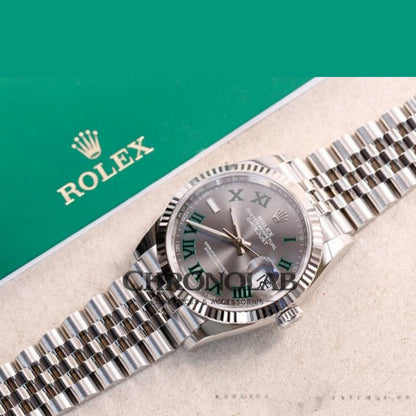 Rolex Datejust 126234 Slate Grey Wimbledon Dial 36MM Unisex Replica Watch