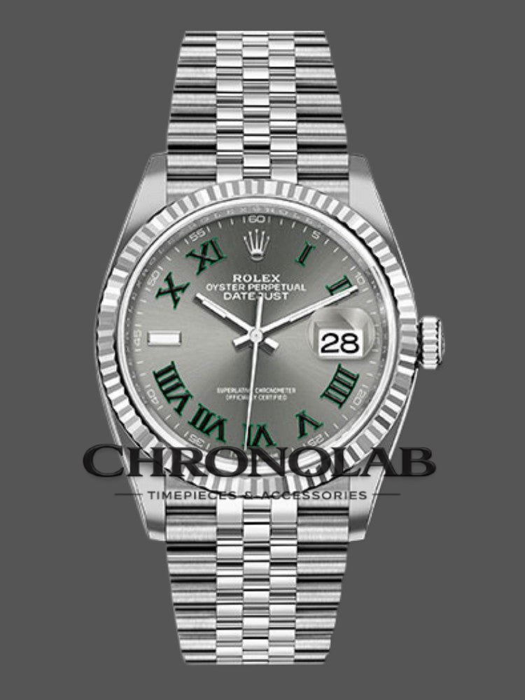 Rolex Datejust 126234 Slate Grey Wimbledon Dial 36MM Unisex Replica Watch