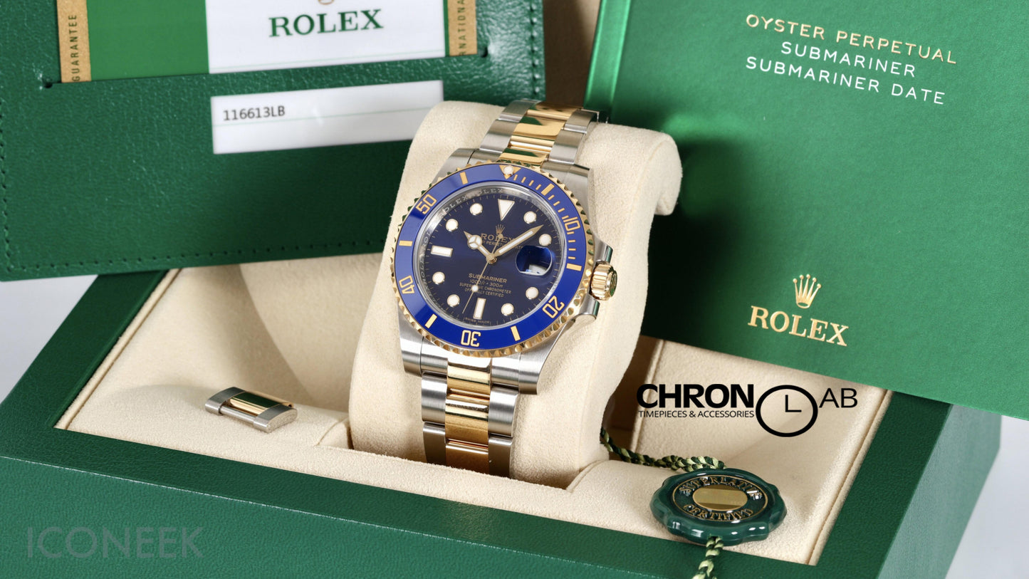 Submariner Date 126613LB 2-Tone Gold Blue Dial Ceramic Bezel 41mm