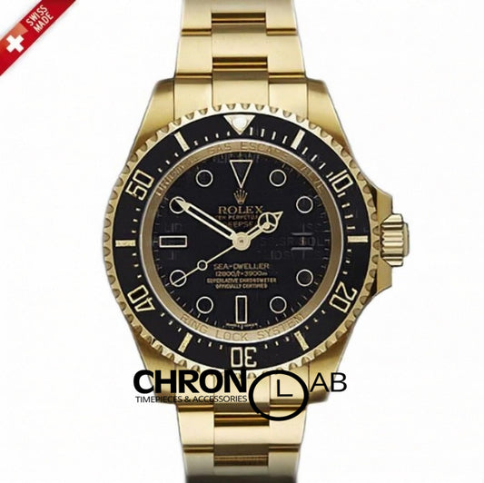 Sea-Dweller Deepsea 116660 Yellow Gold Black Dial Wrapped Limited Edition
