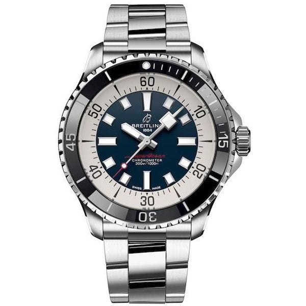 44mm Superocean automatic watch A17376211C1A1 with black dial and rotating bezel