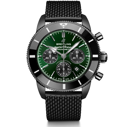 Breitling Superocean Heritage B01 Chronograph 44 limited edition green dial watch AB01621A1L1A1
