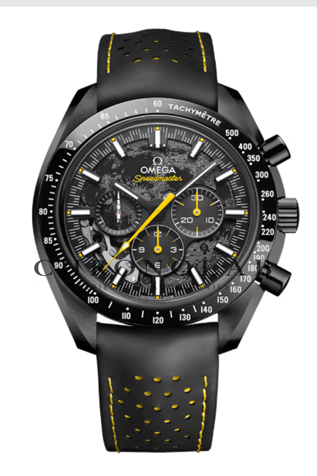 Ρολόι Swatch x Omega MoonSwatch Mission to the Moonphase New Moon SO33B700 μαύρο χρώμα Snoopy έκδοση AA+ με λουράκι βέλκρο