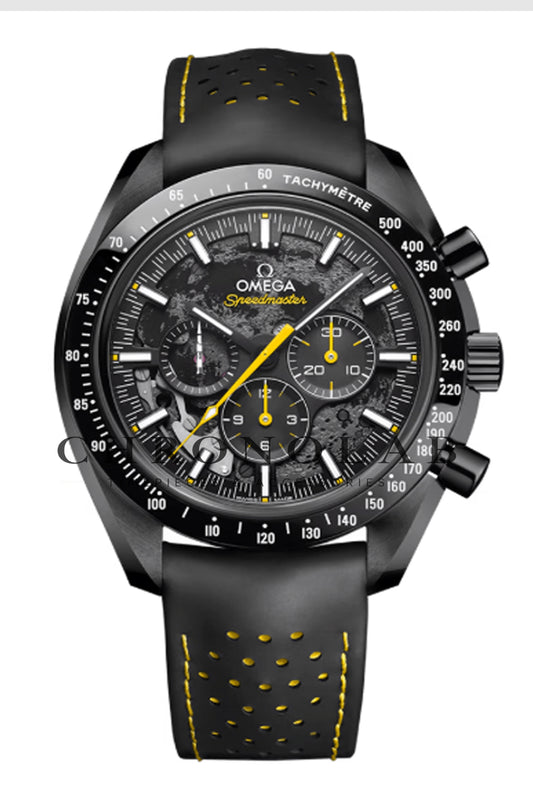 Ρολόι Swatch x Omega MoonSwatch Mission to the Moonphase New Moon SO33B700 μαύρο χρώμα Snoopy έκδοση AA+ με λουράκι βέλκρο
