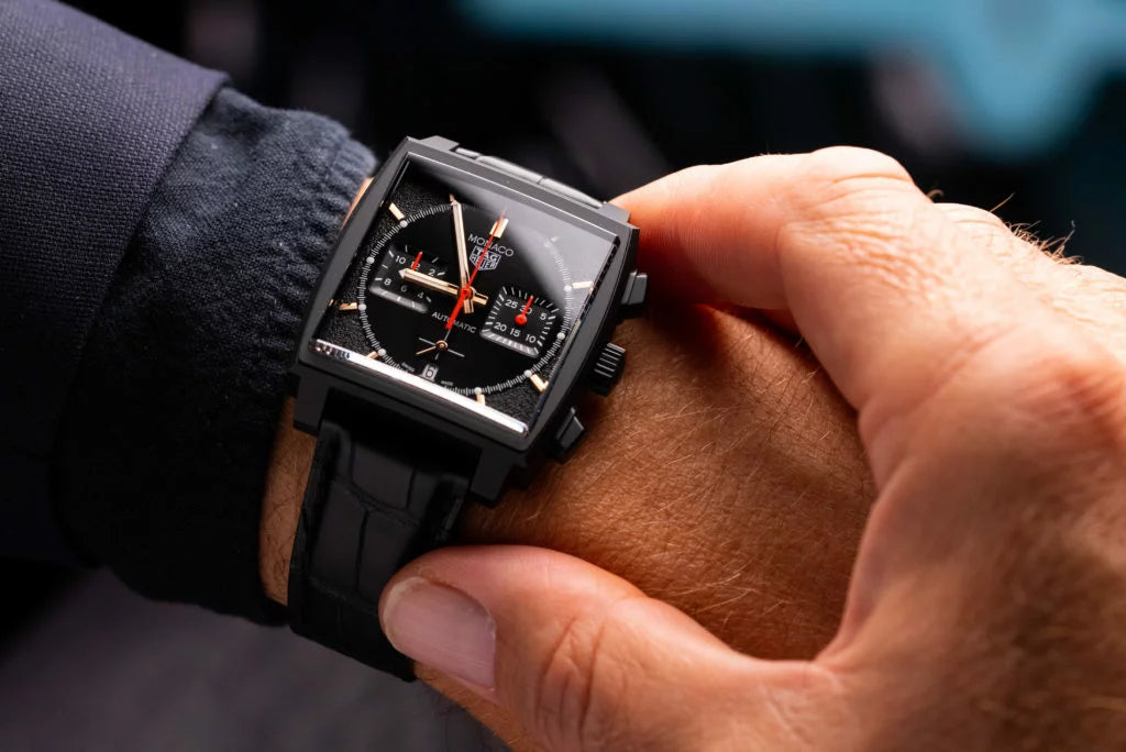 TAG Heuer Monaco Dark Lord Chronograph Special Edition 39mm με μαύρο καντράν