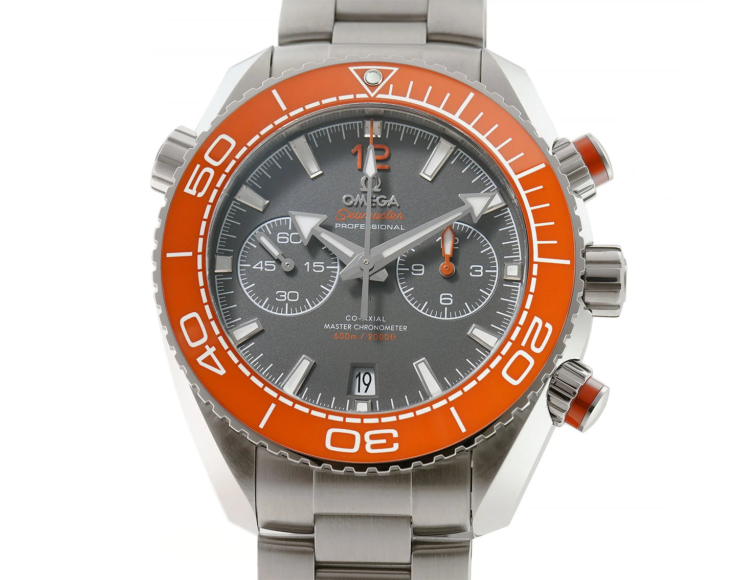 Seamaster Planet Ocean 600M Orange Bezel Bracelet Watch 45.5MM