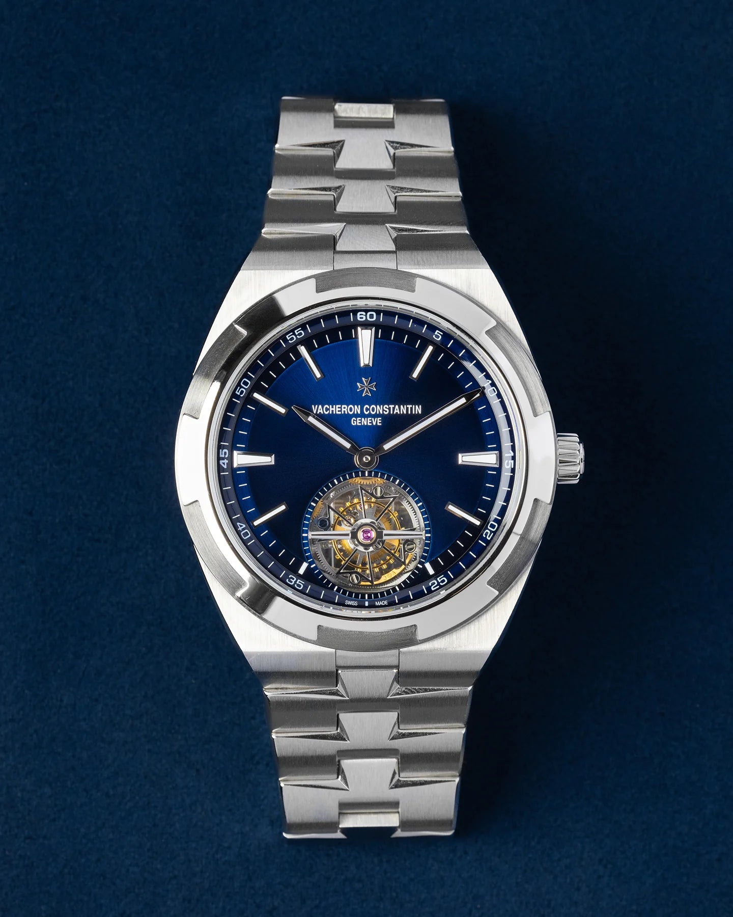 Overseas Men Turbillion Blue Dial 42mm Automatic