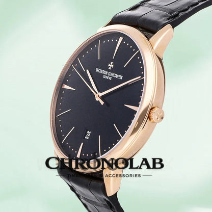 Patrimony 85180/000R-9166 Replica Men Leather Strap Rose Gold 42mm