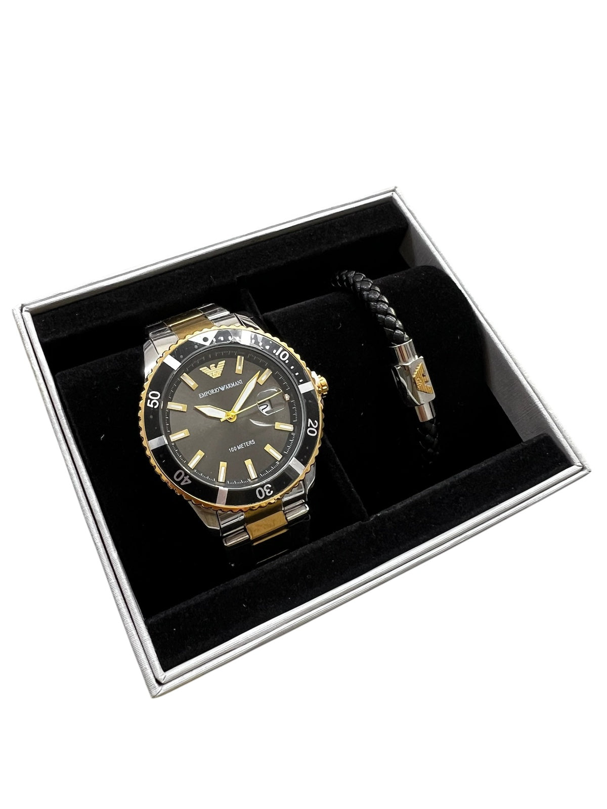 Diver Two Tone Stainless Steel Bracelet AR80063SET 1+1 ΔΩΡΟ