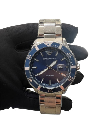 Diver Two Tone Stainless Steel Bracelet Blue Dial AR80063SET 1+1 ΔΩΡΟ