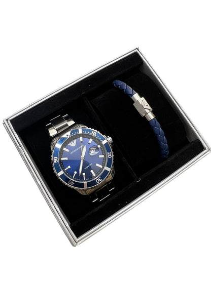 Diver Two Tone Stainless Steel Bracelet Blue Dial AR80063SET 1+1 ΔΩΡΟ