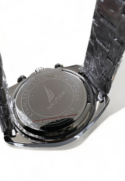 Nautica Ανδρικό Σετ Ρολογιού Chronograph Quartz 1+1 ΔΩΡΟ