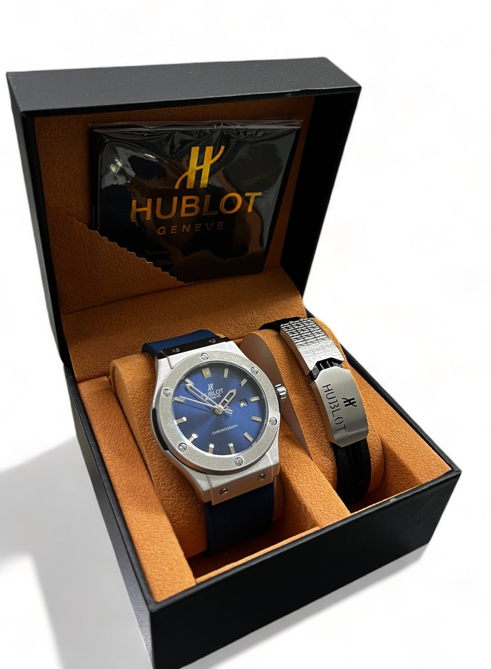 Hublot Big Bang Silver Blue Dial 44mm  1+1 ΔΩΡΟ