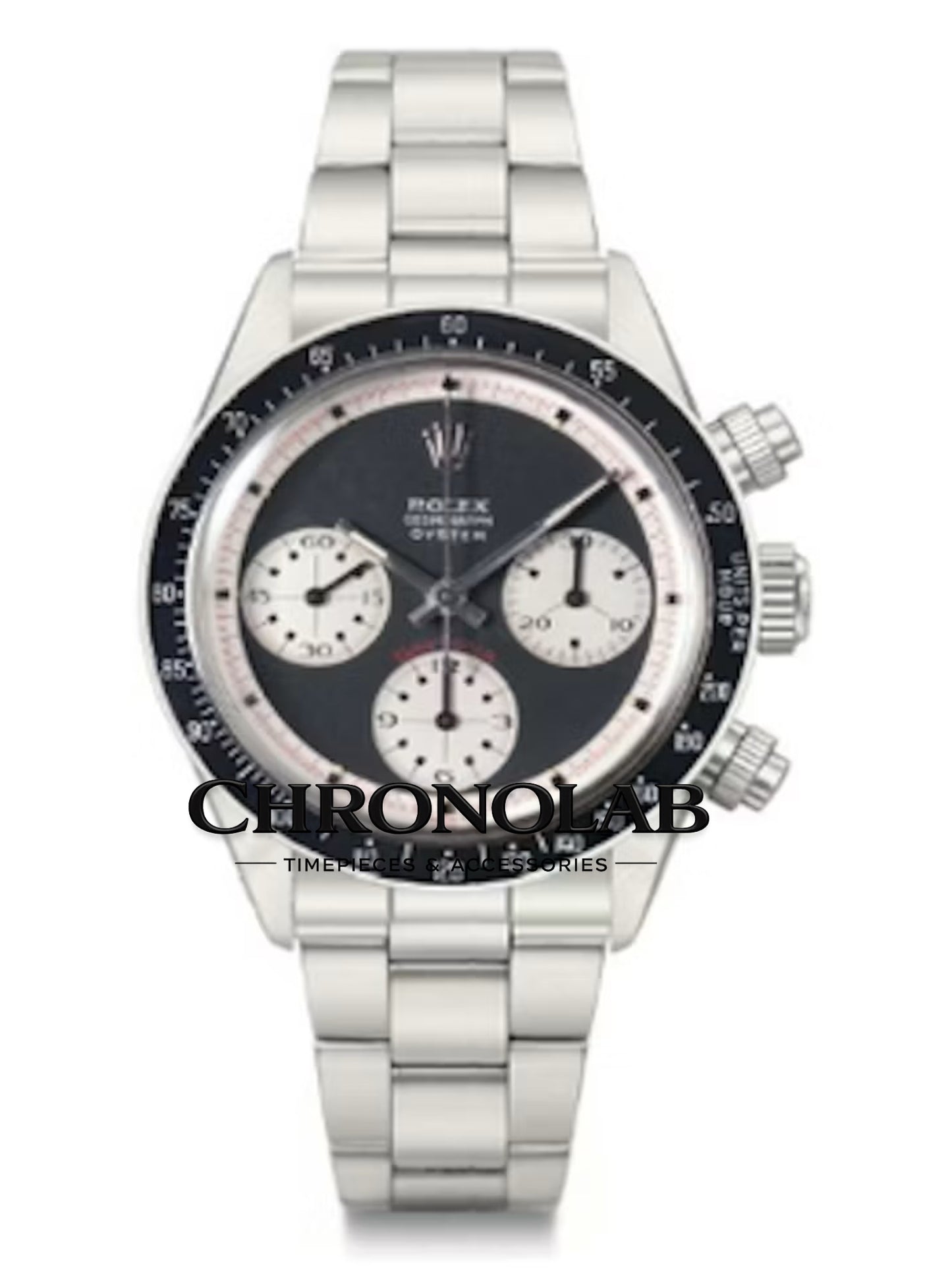 Paul Newman Daytona vintage clone 38mm men’s watch white dial stainless steel