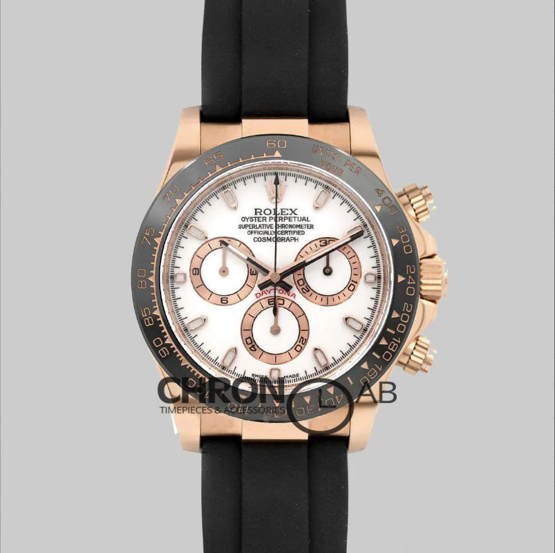 Cosmograph Daytona 116515LN PinkWhite Dial in Everose Gold