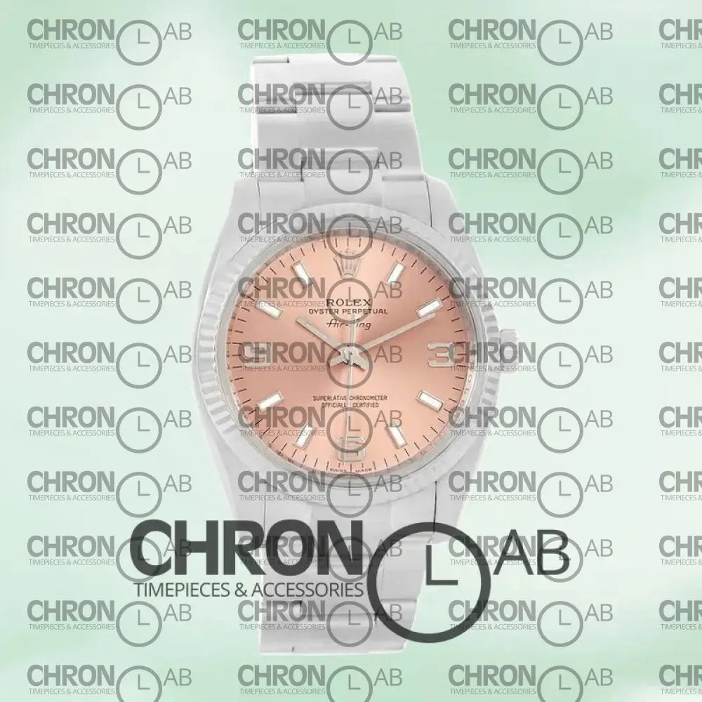 Air-king 114234PSO 36mm Men’s Silver Pink Dial Clone Watches