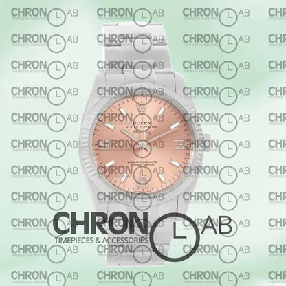 Air-king 114234PSO 36mm Men’s Silver Pink Dial Clone Watches