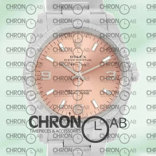 Air-king 114234PSO 36mm Men’s Silver Pink Dial Clone Watches