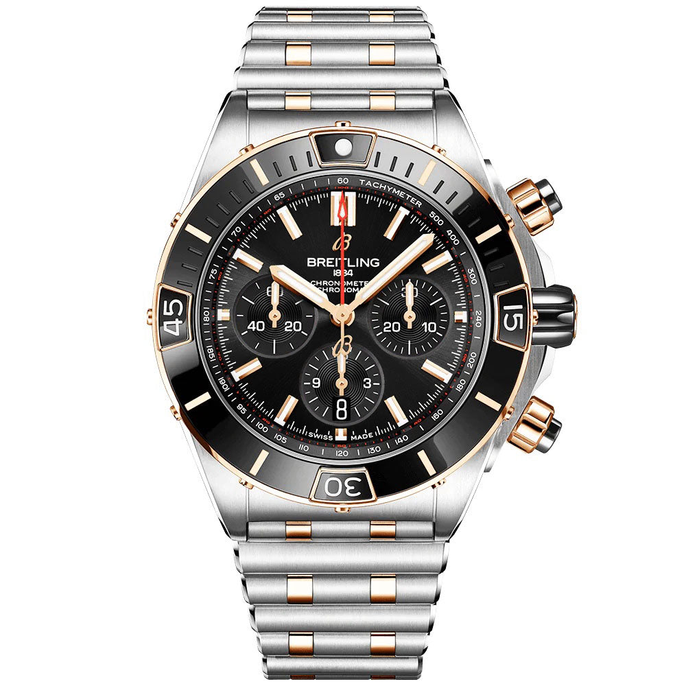 Chronomat B01 2-Tone Black Dial Chrono 42mm AB0134101K1A1