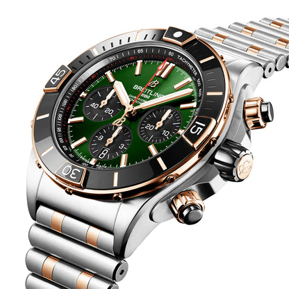 Chronomat 44mm Two-Tone Green Dial Men's Automatic Watch
