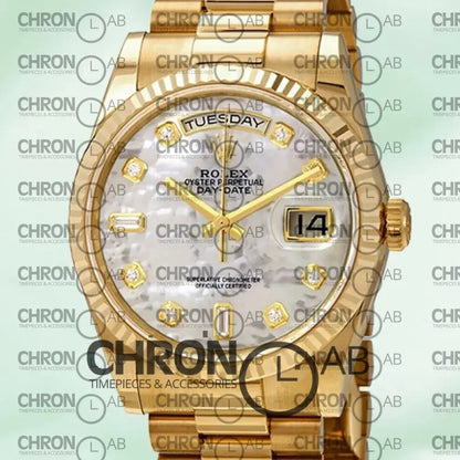Day-Date 36mm 118238MDP Jubilee Bracelet White Mother Of Pearl Dial Clone Watches