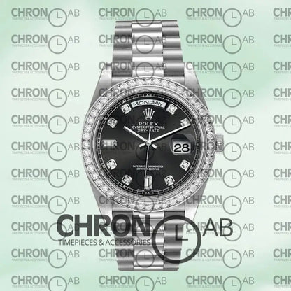 Day-Date 36mm 118346 Black Dial Clone Watches