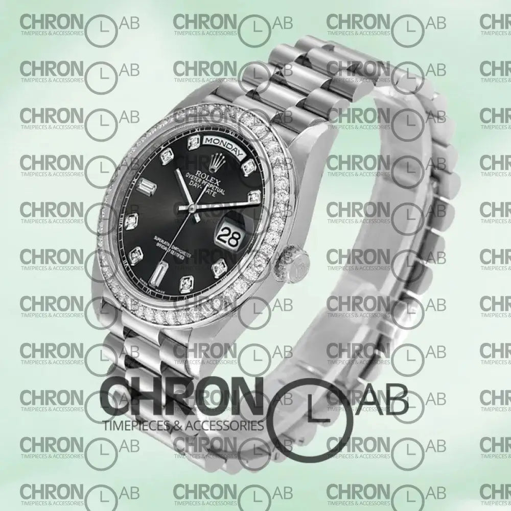 Day-Date 36mm 118346 Black Dial Clone Watches