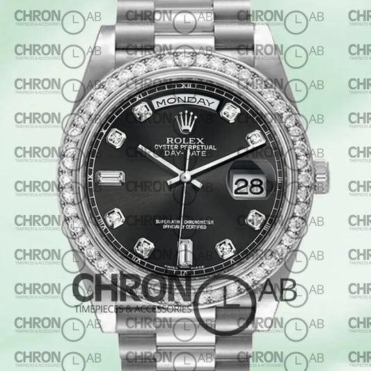 Day-Date 36mm 118346 Black Dial Clone Watches