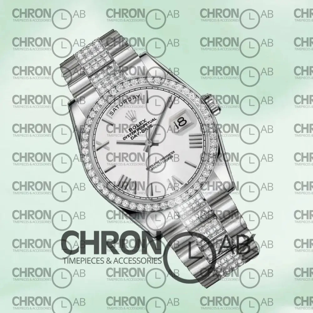 Day-Date 36mm 118346 Silver Dial Automatic Clone Watches