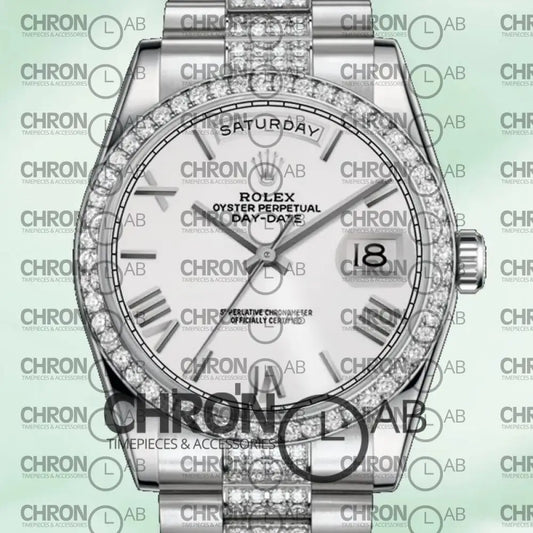 Day-Date 36mm 118346 Silver Dial Automatic Clone Watches