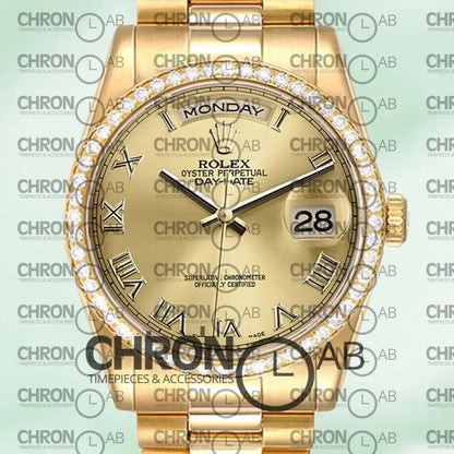 Day-Date 36mm 118348-0147 Automatic Gold Clone Watches