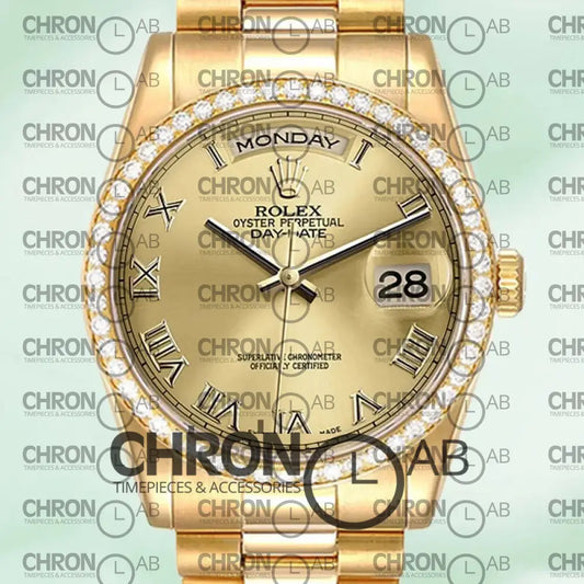 Day-Date 36mm 118348-0147 Automatic Gold Clone Watches