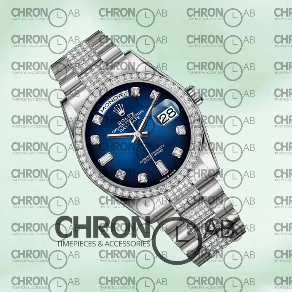 Day-Date 36mm 128349 Blue Dial Clone Watches